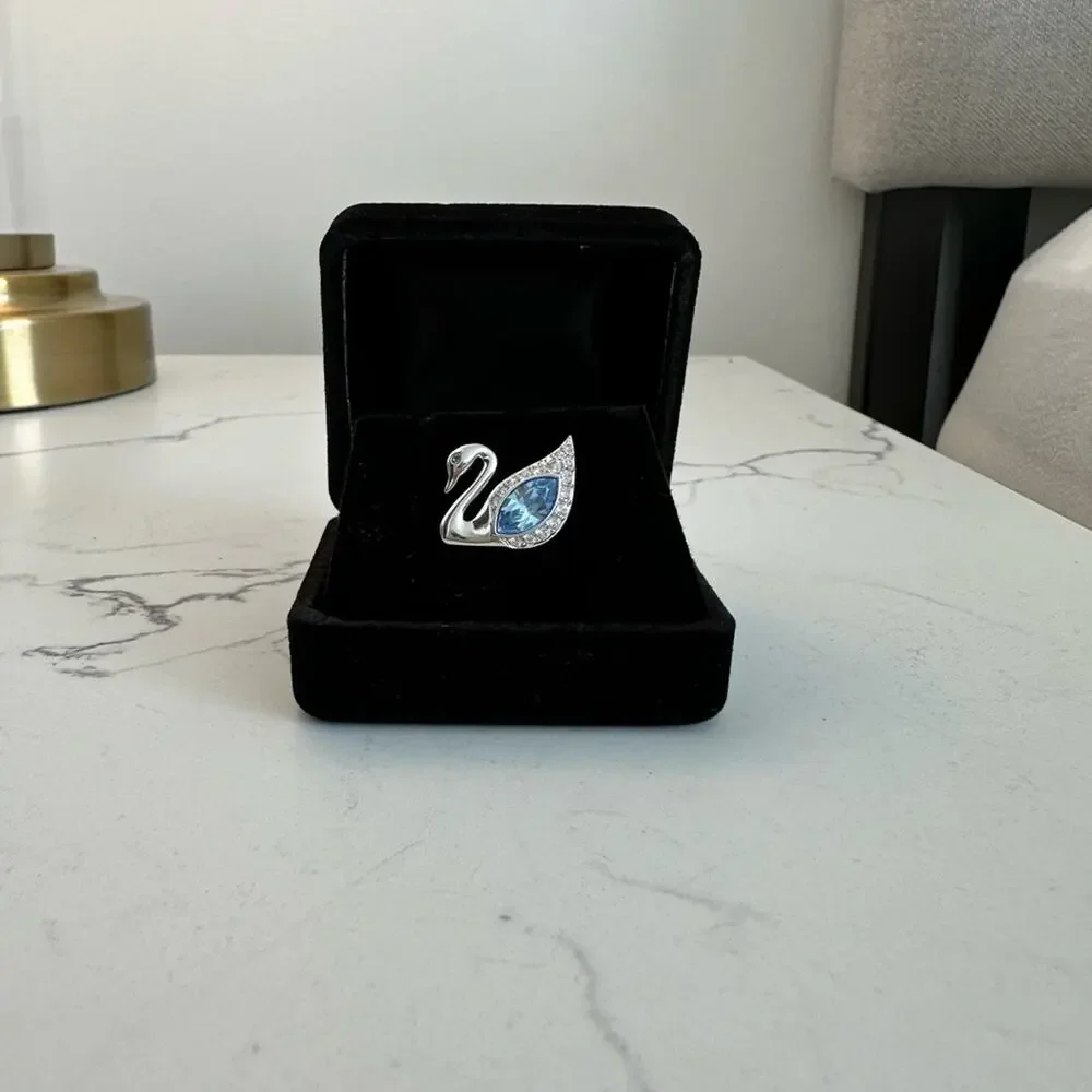 Swarovski Crystal Swan Clothes Brooch